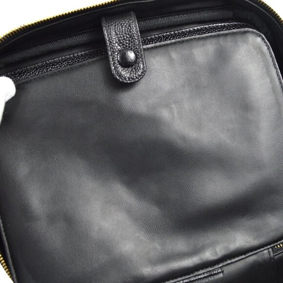 Chanel Black Calfskin Timeless Lunch Box Vanity 24 2way Handbag 48707 - Picture 5 of 13
